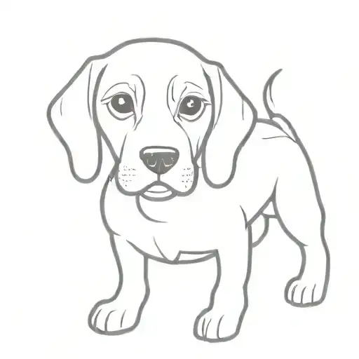 beagle dog tattoo design idea
