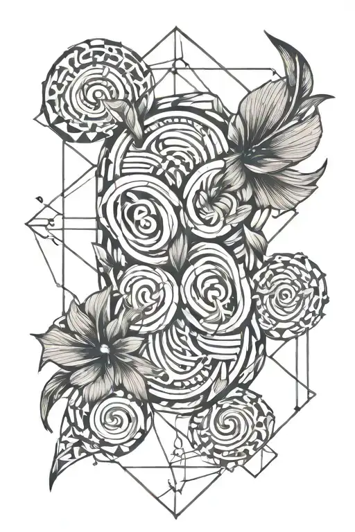 gemini zodiac sign intertwined tattoo design idea