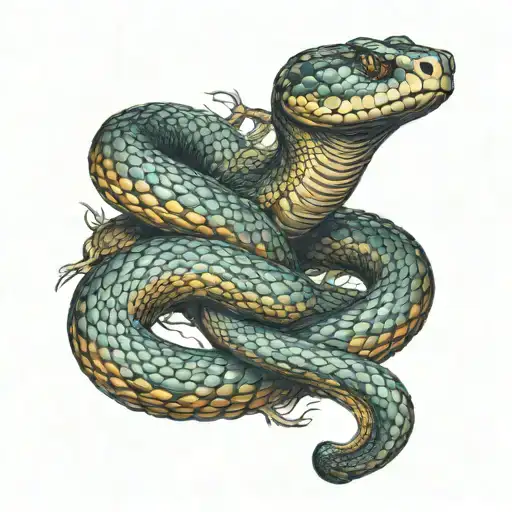 snake shedding its skin boy tattoo design idea