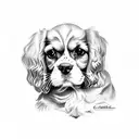 Cavalier King Charles tattoo design idea