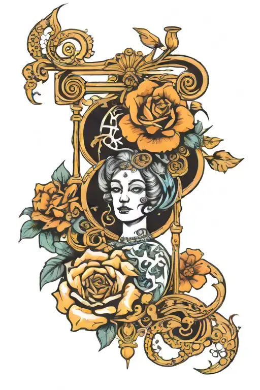 Make me a tattoo that includes the zodiac signs of Aquarius and Libra. tattoo design idea