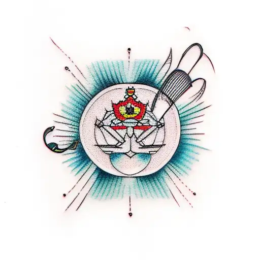 badminton shuttle tattoo design idea