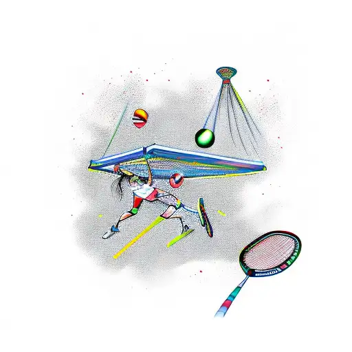 badminton shuttle tattoo design idea