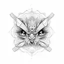 badminton tattoo design idea