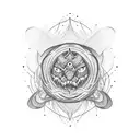 badminton tattoo design idea