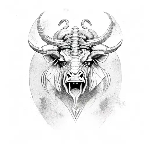 Taurus full body  tattoo design idea