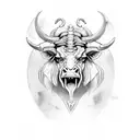 Taurus full body  tattoo design idea