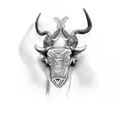 Taurus full body  tattoo design idea