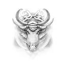 Taurus full body  tattoo design idea