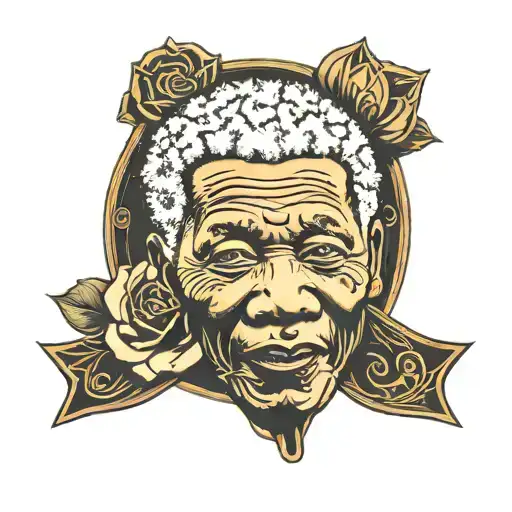 Name Nelson Mandela tattoo design idea