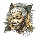 Name Nelson Mandela tattoo design idea