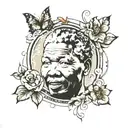 Name Nelson Mandela tattoo design idea