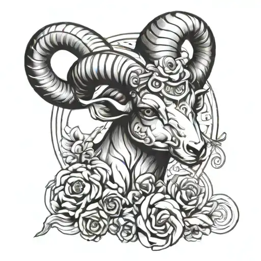 aries zodiac sign bad bitch prostitute tattoo design idea