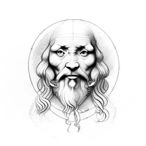 Leonardo da vinci draws  tattoo design idea