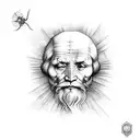Leonardo da vinci tattoo design idea