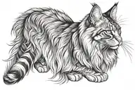 Maine Coon   tattoo design idea