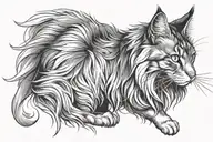Maine Coon   tattoo design idea