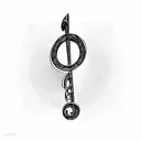 treble clef as key opening door tattoo design idea