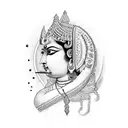 Krishna flute & feather tattoo design idea