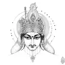 Krishna flute & feather tattoo design idea