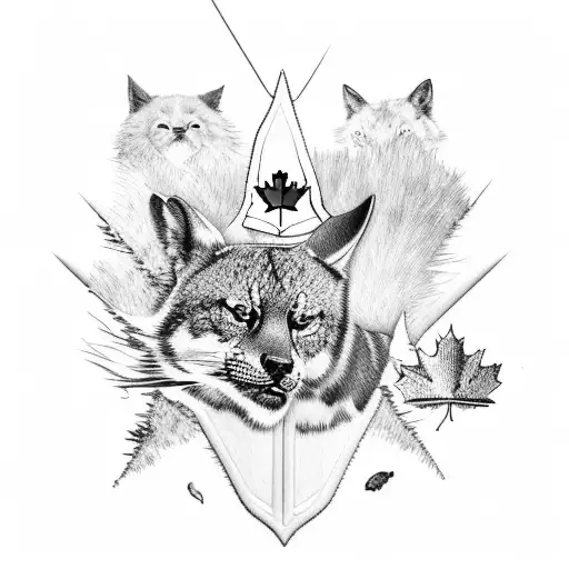 Canadian Animals and Wilderness tattoo design idea