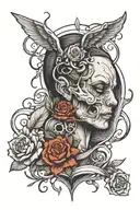 Depression depicted tattoo design idea