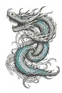 Ouroboros dragon tattoo design idea