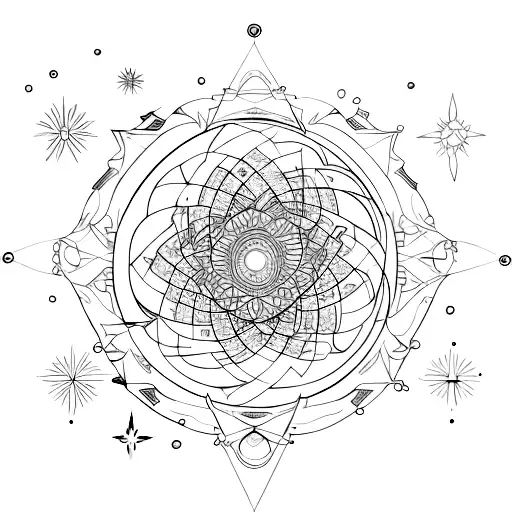Pleiades Constelation tattoo design idea
