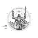 Saint Christopher tattoo design idea