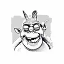 Shrek and donkey, Rick and Morty, Cars tattoo design idea