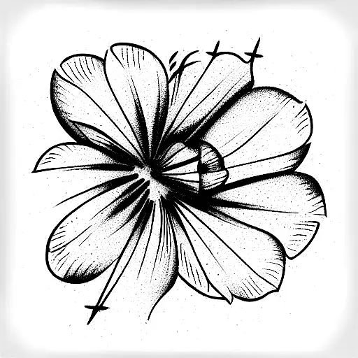 April, December, March and May birth flower tattoo design idea