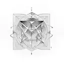 initials in geomatric shape; V P D tattoo design idea