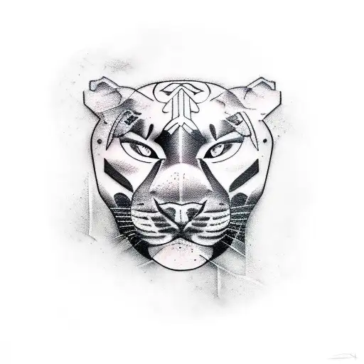 panther mixed martial arts tattoo design idea