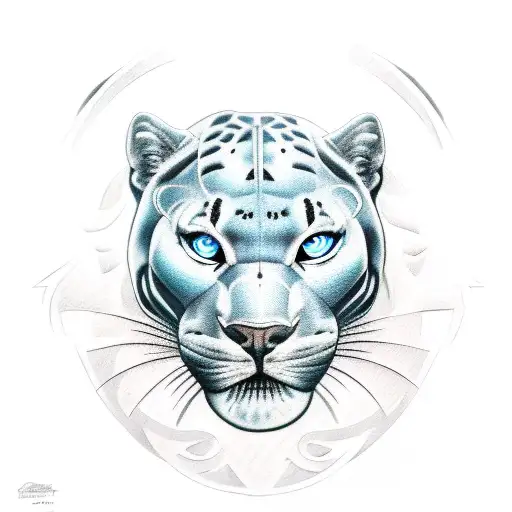 panther fighting  tattoo design idea