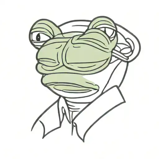 sad Pepe frog tattoo design idea