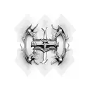 western bar saloon tattoo design idea