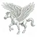 Pegasus tattoo design idea