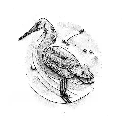 Stork tattoo design idea