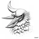 Stork tattoo design idea