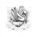 Stork tattoo design idea