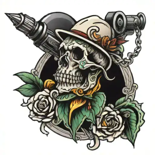 Drill tattoo design idea