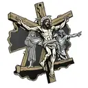crucifixion of Jesus Christ and dismas and gestos tattoo design idea