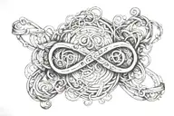 infinity symbol names written tattoo design idea