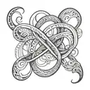 infinity symbol names written tattoo design idea
