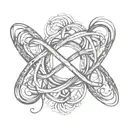 infinity symbol names written tattoo design idea