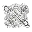 infinity symbol names written tattoo design idea