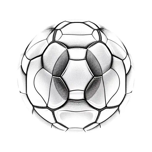 Soccer ball surrounded by clouds tattoo design idea