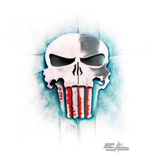 punisher skull tattoo design idea
