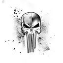 punisher skull tattoo design idea