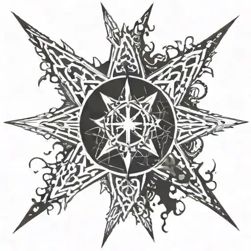 warhammer 40 chaos star tattoo design idea